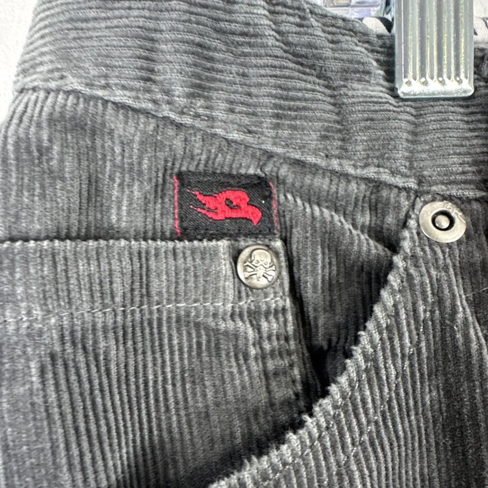 Tony Hawk Pants Mens 36x32 Dark Gray Corduroy Baggy Skater Y2K Loose 100% Cotton